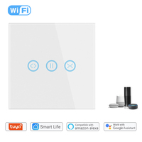 Interrupteur de rideau intelligent OCY EU UK ZigBee WiFi pour maison connectée, commande vocale via application Tuya, panneau tactile en verre, interrupteur de rideau intelligent