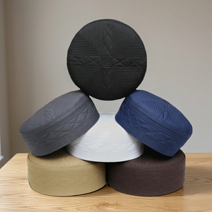 Shaiq Men's Kufi Caps Multicolor Stitched Prayer Traditional Islamic Wear Polyester Breathable <b>Geometric</b> Pattern Autumn Season - Product Image 3