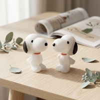 Figurines décoratives en jade blanc en gros : poussin, ours, Snoopy – Cristaux naturels de guérison, écologiques, thème amour pour la décoration intérieure