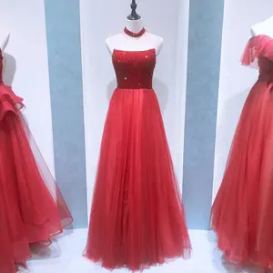 Latest New Fashion High Quality Bride Arrival Modest Many Colors Wedding Dress Custom Made Red Color From Sayabridal