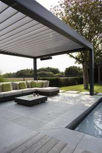 Pergola à toit à lames orientables de haute qualité, télécommandée, pour extérieur, utilisée pour les arches, les tonnelles, les pergolas, kits en aluminium rétractables à vendre - Product Image 3
