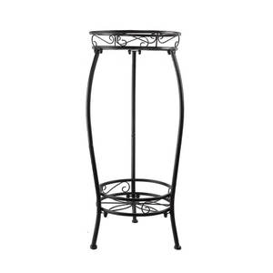 NATURIX <span class=keywords><strong>Support</strong></span> pour plantes d'intérieur/extérieur à 2 niveaux Porte-pot de fleurs en acier de style classique avec revêtement en poudre pour la décoration de la maison et du jardin - Product Image 1