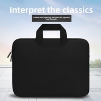 Sac pour ordinateur portable élégant et léger en polyester avec pochette pour tablette imperméable, résistante aux chocs et aux chutes, et protection rembourrée doublée de polaire