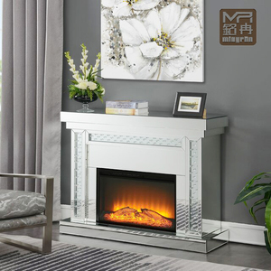 Marco <span class=keywords><strong>de</strong></span> Chimenea Eléctrica con <span class=keywords><strong>Espejo</strong></span> <span class=keywords><strong>de</strong></span> Cristal Brillante con Diseño <span class=keywords><strong>de</strong></span> Diamantes - Product Image 2