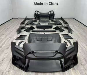 Kit carrosserie LB Style V3 pour <span class=keywords><strong>Nissan</strong></span> <span class=keywords><strong>GTR</strong></span> R35, comprenant lèvre de pare-chocs avant, diffuseur arrière, jupes latérales et séparateurs – Accessoires extérieurs pour voiture - Product Image 2