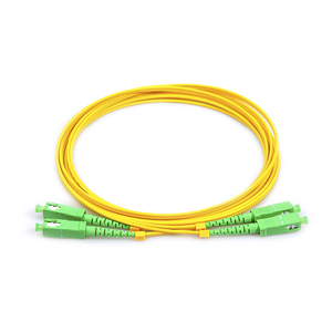 Cable de Fibra Óptica Monomodo G.652D SC/APC Simplex 3m/5m Amarillo/Verde ISO9001 para Interiores, Redes 4G, 1 Año de Garantía - Product Image 1