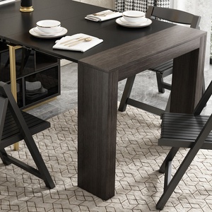 Modern Furniture Black Telescopic Storage <strong>Kitchen</strong> Cabinet Wooden 4 <strong>Chairs</strong> <strong>Folding</strong> Dining Tables - Product Image 4