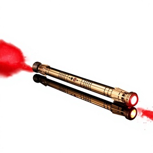 Sabre laser rétractable à double lame <span class=keywords><strong>Darth</strong></span> <span class=keywords><strong>Maul</strong></span>, style pixel, réplique métallique, épée laser contrôlée par application, jouet de duel pour adulte, accessoire - Product Image 1