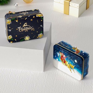 Wholesale Recyclable Custom Printed Rectangle Tinplate Gift <b>Box</b> Metal Chocolate <b>Cookie</b> Tin Storage <b>Box</b> - Product Image 4