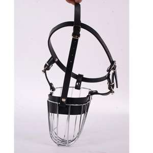 <span class=keywords><strong>Muselière</strong></span> pour chien en métal durable et imperméable avec motif solide et rubans pour les grandes races - Product Image 1