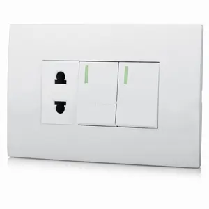South American standard socket plastic enclosure interruptores switch and socket outlet interruptor plastic socket