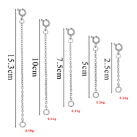 Chaîne d'extension en acier inoxydable fermoir à ressort rond chaîne de queue pour les ajustements fabrication de bijoux