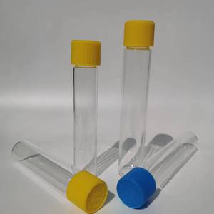 25 <strong>X</strong> 115mm Liquid Small Leak-Proof 40ml Glass Clear Test <strong>Tubes</strong> with Screw Caps and Plastic Stoppers - Product Image 1
