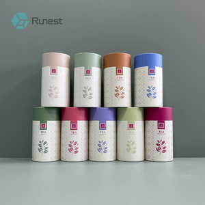 Tube Cylindrique en Papier Kraft Recyclé de Qualité Alimentaire, Conception Personnalisée, pour l'Emballage du Thé, du Café et des Snacks, avec Taille Personnalisée et Film en Aluminium - Product Image 1