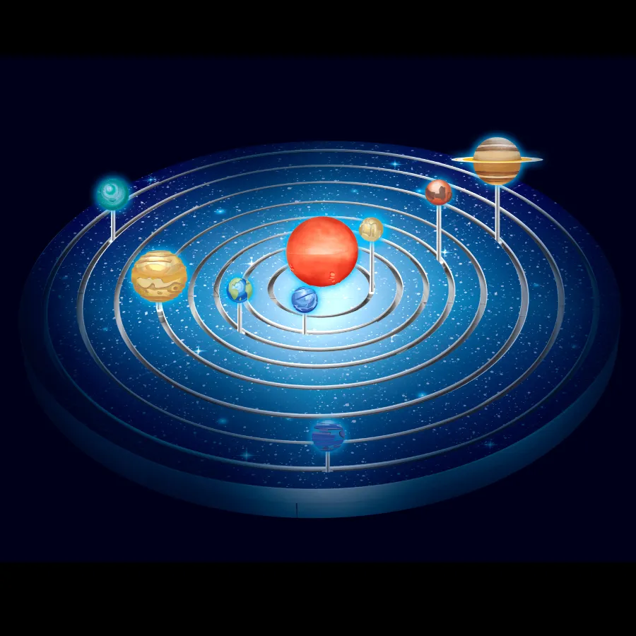 DIY ocho planetas en el Sistema Solar experimentos de ciencia Kit de montaje de construcción juguete juego de pintura interactiva para padres e hijos