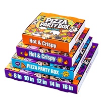 Boîtes de livraison de pizza en papier kraft écologiques et recyclables avec logo personnalisé, boîtes rigides de qualité alimentaire, gaufrage, tailles personnalisées
