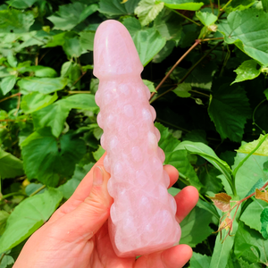 Dildo Realista de Cristal Cuarzo Rosa Pene Varita de Masaje Yoni Juguetes Sexuales para Mujer Varita de Dildo de Cuarzo Rosa - Product Image 5