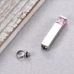 Paslanmaz Çelik Trendy Anıt Kolye Doğum Taşı Hatıra Kremasyon Takısı Açılabilir Urn Kutusu Kolye Külleri - Product Image 6