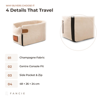 Lit de voiture pliable pour animaux de compagnie, pour console centrale, avec housse en suède amovible et lavable, options de couleurs personnalisées pour chiens de petite et moyenne taille