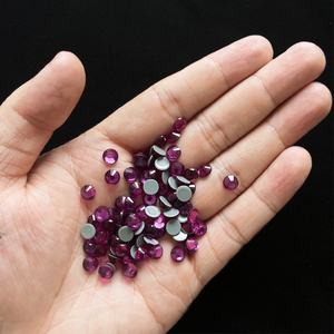 Kristal Rhinestone Kaca Hot-Fix Fuchsia Grosir SS4-SS30, Batu Strass Flatback untuk DIY Pakaian, Gaun, Tas - Product Image 2