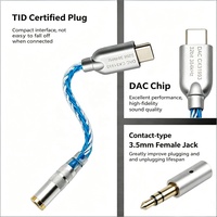 Adaptateur audio haute résolution CX31993 DAC Type-C vers 3,5 mm, amplificateur de casque Hi-Fi SNR128dB 32b/384kHz pour téléphones Android