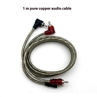 Cable de Audio para coche RCA de doble fila, 1m, conector VGA de señal modificada de cobre puro, chaqueta de PVC para altavoz, Video, Cable RCA estéreo para coche