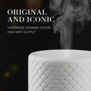 Diffuseur d'arômes en céramique et bambou Hevea fait main, 140 ml, pour huiles essentielles, humidificateur aromathérapie Fo Fcc - Product Image 2