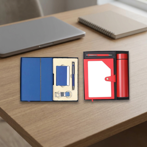 Luxury Business Personalized Leather Executive Gift Set Embossed <b>Diary</b> Keychain Card Holder-Customized Color Gift Box New Year - Product Image 2
