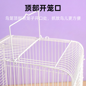 Jaula portátil para pájaros con alambre metálico y base de plástico para loros, periquitos y cacatúas - Product Image 5