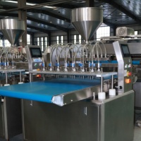 Mesin Pengisi Roti Otomatis Bahan Stainless Steel SUS304, Pengaturan Dosis Presisi untuk Krim, Selai, Cokelat, dan Pengolahan Isian Makanan Panggang