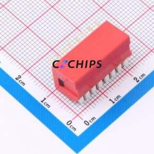DS1040-08RT DIP Switch Through hole Component (THT) Switch 8 2.54mm Red - Product Image 2