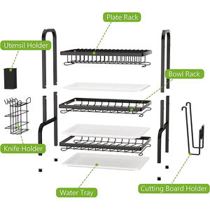 Égouttoir à vaisselle de haute qualité en acier inoxydable, 2/3 niveaux, pour rangement de cuisine - Product Image 2