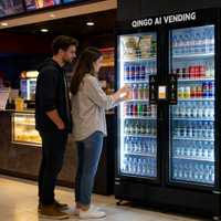 Máquina Expendedora Inteligente Qingo con Pantalla Táctil, Refrigerada, Automática, Combinada, para Bebidas y Snacks, con SDK Habilitado y Gestión Basada en la Nube