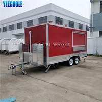 Camions alimentaires mobiles de fabrication chinoise, 17 pouces, en Europe, remorque de nourriture, utilisé en allemagne, CE