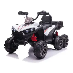 12v Atv With Hand Throttle Battery Powered Six Wheels Spring Suspension Ride On Quad Bikes