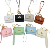 Zonyin – Étui de rangement portable en PU de haute qualité pour écouteurs, porte-clés, breloque, cadeau mignon pour femmes et filles
