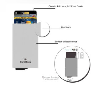 Tarjetero Minimalista Cardhoda 2025, Nuevo Color, Bloqueo RFID, Aluminio, Sin Cierre, Color Personalizado Disponible H10001-BON - Product Image 5