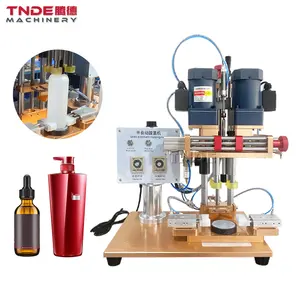 2024 TNDE Electric Semi-automatic Capping Machine Plastic Bottle Cap Screw Closing Machines with Foot Switch