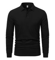 Polo de Manga Larga Personalizado para Hombre, Mezcla de Algodón y Sorona, Cuello con Botones, Estilo Casual, Vintage, Urbano, Elástico, Diseño de Alta Gama, Venta al Por Mayor