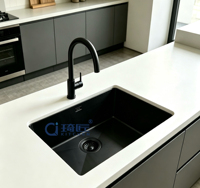 Évier de cuisine encastré simple en acier inoxydable 304 bronze antique fait main, luxe, 550*450mm