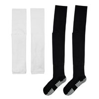 Mi-mollet haute longue polyuréthane coton Double face Grippy Elite Football Crew bloc Grip Football chaussettes de sport pour l'entraînement