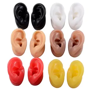Hot Selling Soft Silicone Ohr modell Human Ear Ear Model Simulation Display Requisiten Lehrmittel Schmuck Display