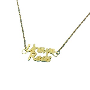 Collar con colgante de letra de aleación de zinc chapado en oro, diseño hueco del alfabeto inglés, para regalo informal. - Product Image 5