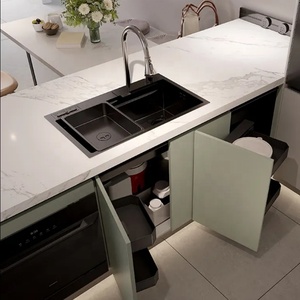 Modèle d'hôtel sur mesure de grande taille standard complet de haute qualité conceptions d'armoires de cuisine intelligentes de luxe pour les promoteurs immobiliers - Product Image 5