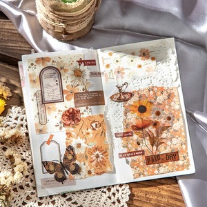 50pcs/pack Loose Leaf Floral Notes Memo <b>Pads</b> 50 Pieces Colorful Flower Background Material <b>Paper</b> for DIY Collage - Product Image 5