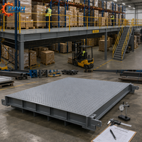 Plateforme de mezzanine en acier soudé, sablée, peinte anti-corrosion, Q355B SS304, capacité de charge personnalisée, ISO 9001