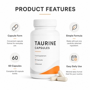 Wholesale New Style Gym Taurine Capsules Custom Formulated Health Energy Immune Support Adults Manufacturer Price GMP HACCP - Product Image 4