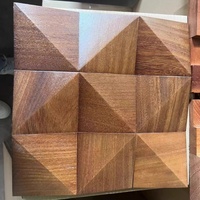 Panneaux muraux et de plafond en mosaïque de bois 3D texturés flexibles et imperméables pour la décoration intérieure des villas et des hôtels, fourniture d'usine
