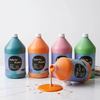 Peinture textile acrylique permanente non lavable pour vêtements, école, bricolage, décoration de tissus, 1 gallon (3,8 L), directement de l'usine