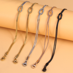 발렌타인 선물 남녀공용 러브 노트 커플 팔찌 뱀 사슬 매듭 목걸이 커플 팔찌 - Product Image 4
